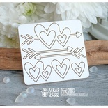 Чипборд ScrapBox — набір сердечок Hm-045