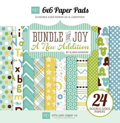 Набор бумаги от Echo Park - Bundle of Joy - A New Addition Boy, 15x15 см, 24 шт