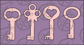 Чипборд Набір ключів №1. Малий, cb-157