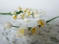 Конвалія, білий колір, 1,2см, 5шт.